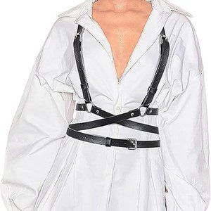 Women's Body Waist Belt Vest Punk Leather Belt For Dresses